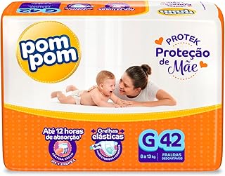 Fralda Pom Pom Protek Proteção de Mãe G