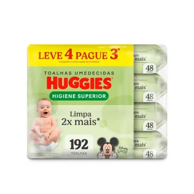 Lenço Umedecido Huggies Higiene Superior