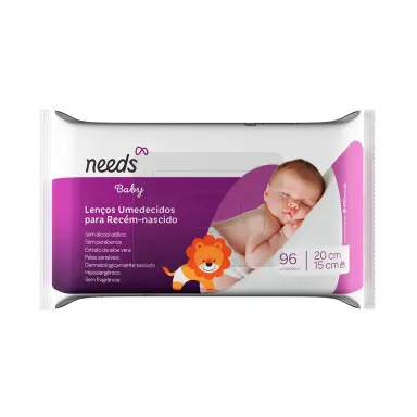 Lenço Umedecido Needs Baby Recém-Nascido