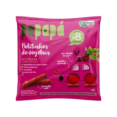Palitinhos de Vegetais 8+ Meses Sabor Beterraba e Grão-de-Bico