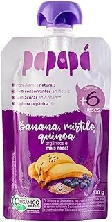 Papinha Orgânica Banana, Mirtilo e Quinoa