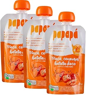 Papinha Orgânica Maçã, Cenoura e Batata-Doce
