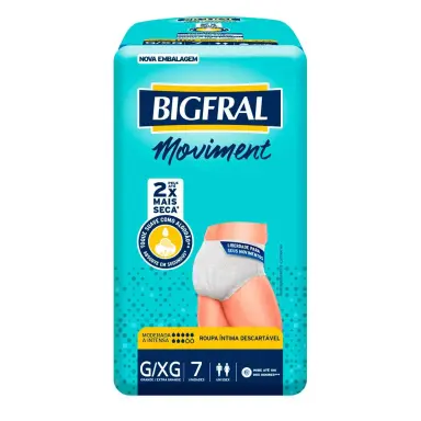 Roupa Íntima Bigfral Moviment Unissex G/XG